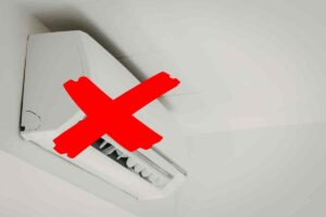 condizionatore con x sopra