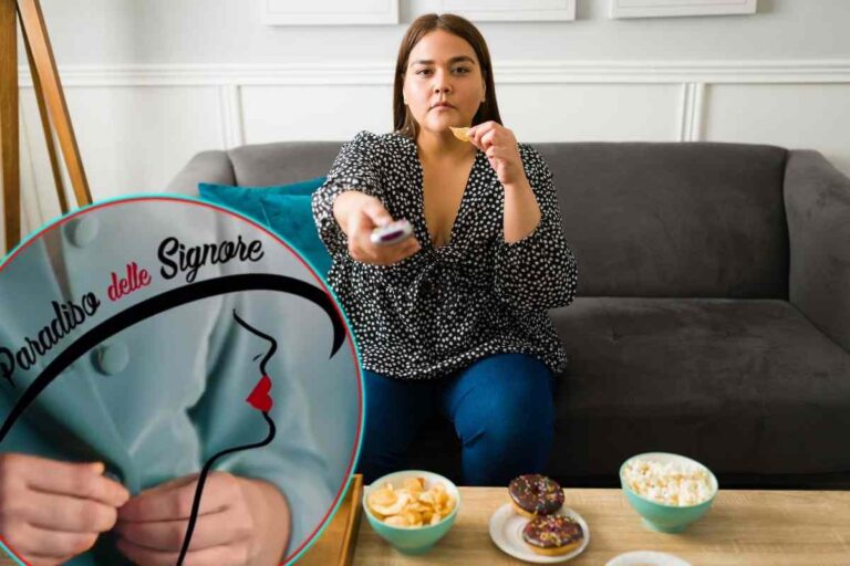 donna che guarda il paradiso delle signore