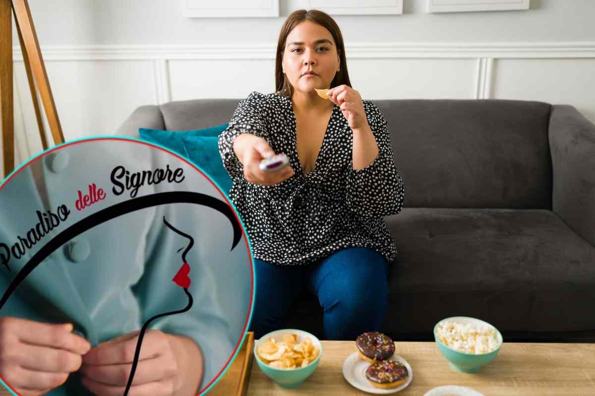 donna che guarda il paradiso delle signore