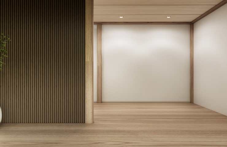 pannelli legno in una stanza